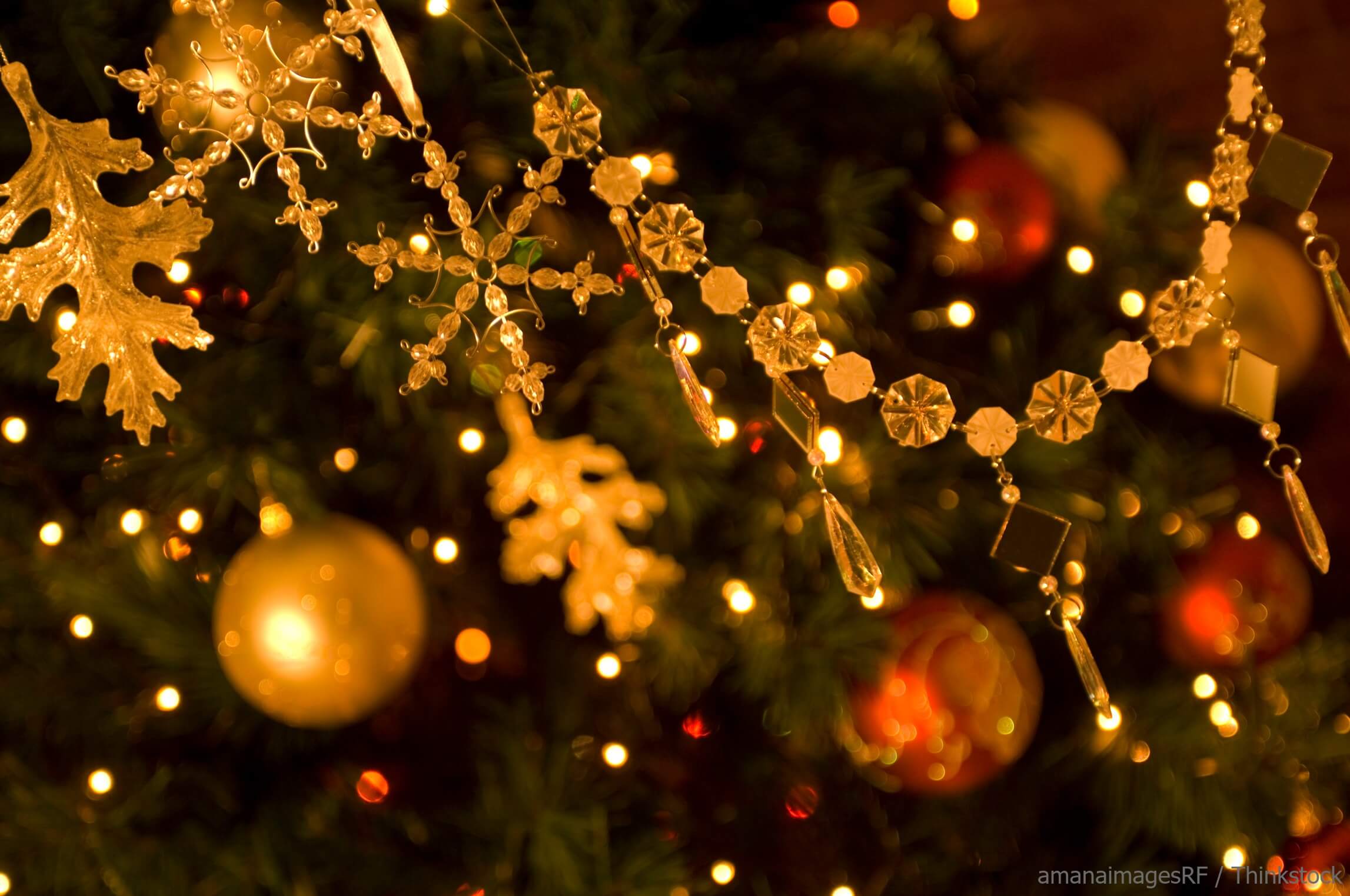 Decorations on a Christmas Tree