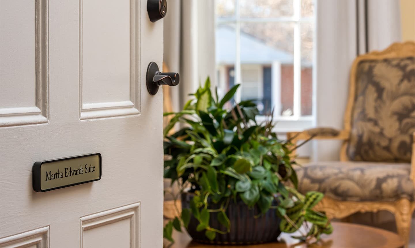 Doorway to Martha Edwards Suite