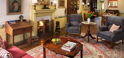 The Pack House sitting room in our Edenton Inn