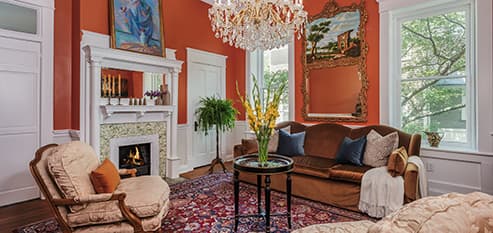 The Tillie Bond Cottage sitting room in our Edenton Inn
