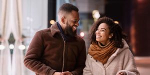 Black Couple Holiday Shopping In Edmonton, NC