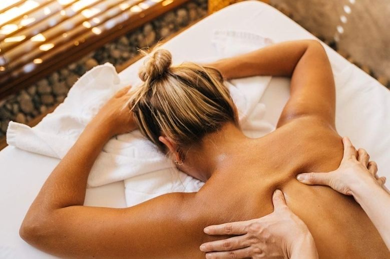 Woman receiving a massage