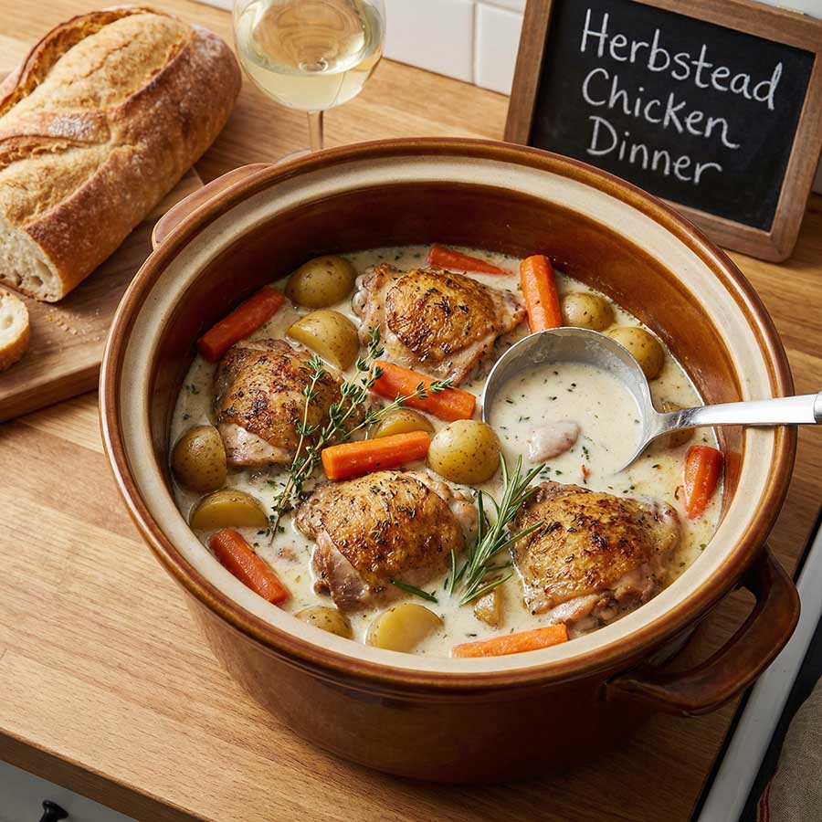 Herbed chicken crockpot dinner
