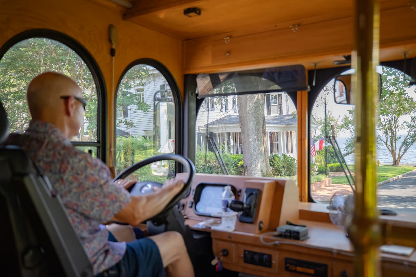 Inside the Edenton trolley tour