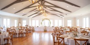 An indoor reception area t our NC wedding venue